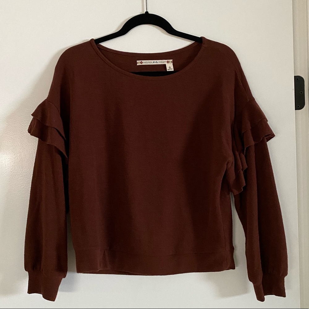 Burnt orange cotton sweater